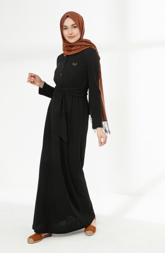 Black Hijab Dress 5014-06