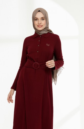 فستان ارجواني داكن 5014-08