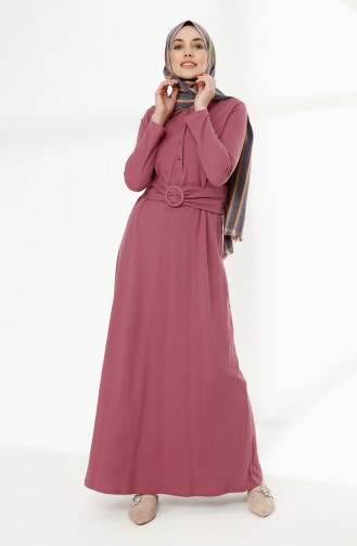 Robe Hijab Rose Pâle 5048-10