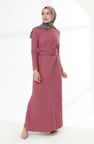 Robe Hijab Rose Pâle 5048-10