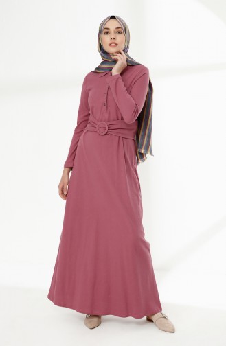 Robe Hijab Rose Pâle 5048-10