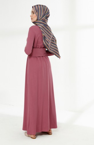 Beige-Rose Hijab Kleider 5048-10
