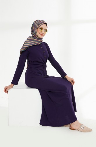 Lila Hijab Kleider 5048-11
