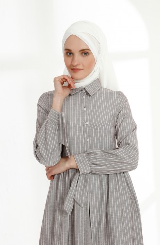 Weinrot Hijab Kleider 9015-05