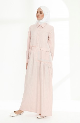 Pink Hijab Dress 9017-07