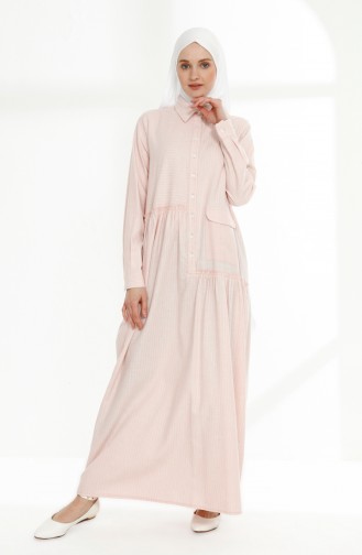 Pink Hijab Dress 9017-07