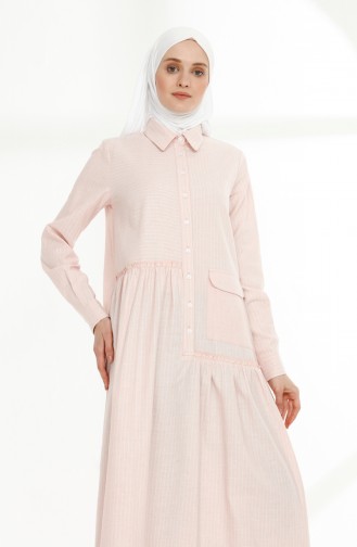 Rosa Hijab Kleider 9017-07