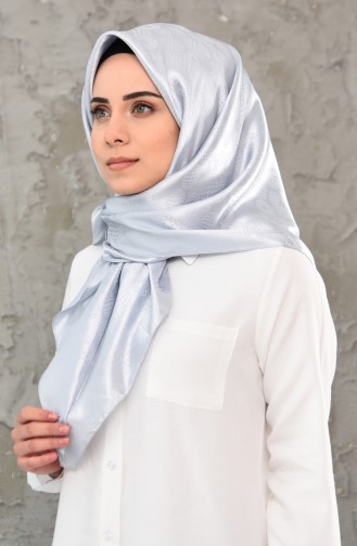 شال ستان بتصميم سادة 70119-01 لون ازرق فاتح 70119-01