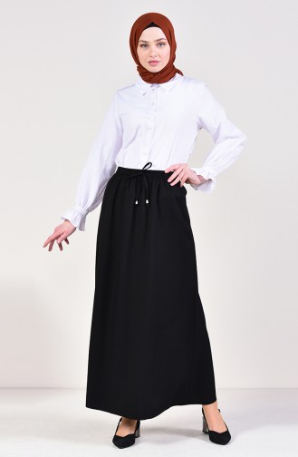 Elastic Waist Skirt 1124-03 Black 1124-03