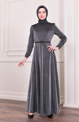 Grau Hijab-Abendkleider 3208-05