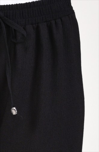 Waist Elastic Trousers 2081-01 Black 2081-01