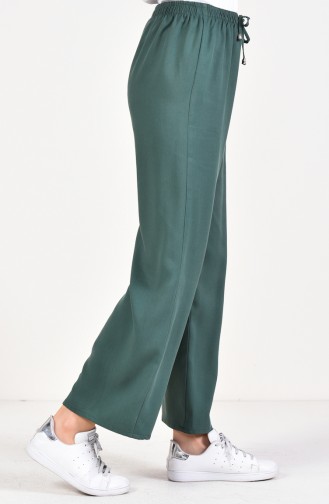 Waist Elastic linen Trousers 2086-03 Green 2086-03