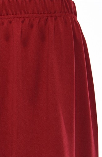 Elastic Waist Pants Skirt 7887-01 Claret Red 7887-01