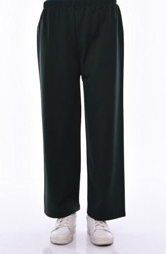 Elastic Waist Pants Skirt 7887-02 Emerald Green 7887-02