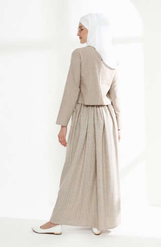 Cotton Skirt Blouse Binary Suit  5018-06 Mink 5018-06