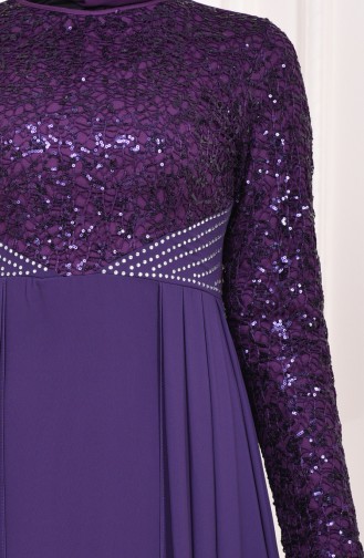 Sequin Evening Dress 3740-01 Purple 3740-01