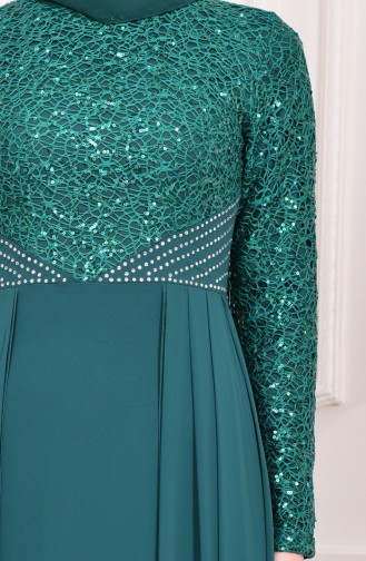 Sequin Evening Dress 3740-04 Green 3740-04