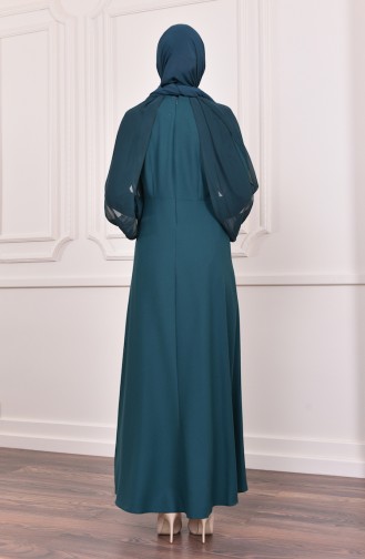 Habillé Hijab Vert emeraude 4118-07