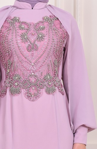 Beading Embroidered Evening Dress 3004-02 Powder 3004-02