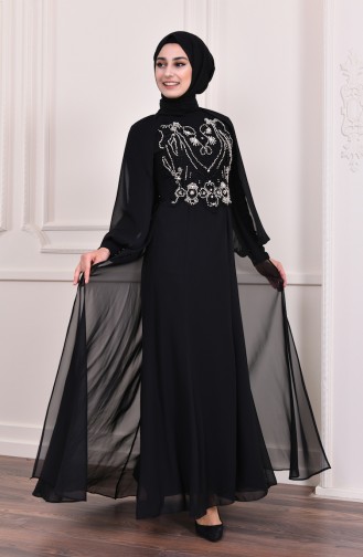 Habillé Hijab Noir 3004-03