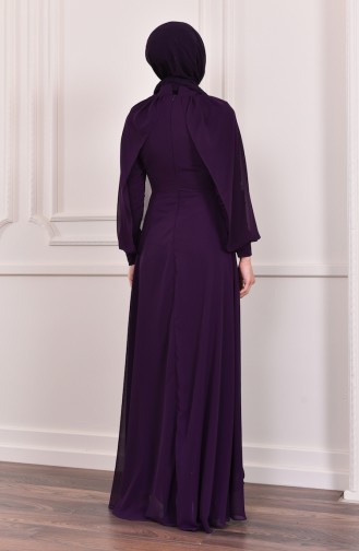 Beading Embroidered Evening Dress  3004-05 Purple 3004-05