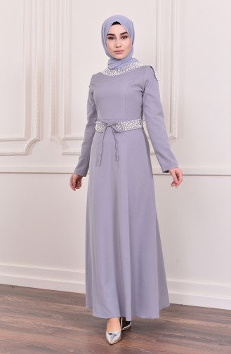 Gray Hijab Dress 81682-04