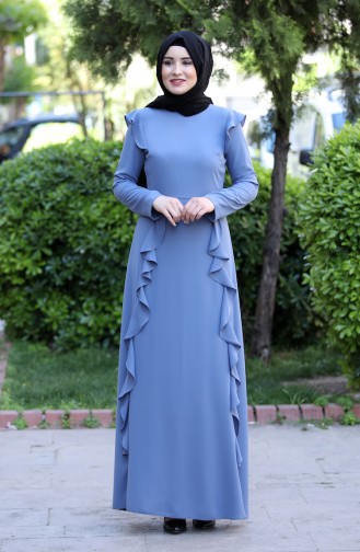 Indigo Hijab Dress 3229-01