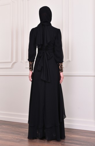 Habillé Hijab Noir 1602-03