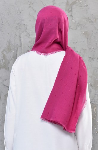 Pompon Shawl 19042-32 Fuchsia 19042-32