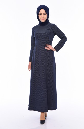 Belted Dress  1180-04 Navy Blue 1180-04