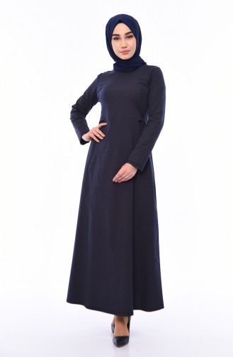فستان بتصميم حزام للخصر 1180-05 لون أسود 1180-05