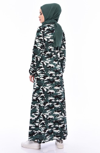 Green Hijab Dress 0417H-01