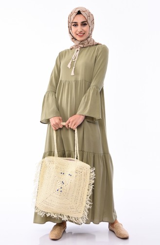 Robe Hijab Vert noisette 6001-02