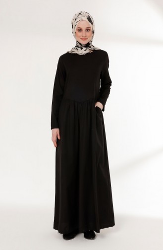 Black İslamitische Jurk 3092-03