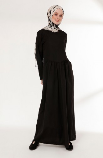Pocket Pleated Dress 3092-03 Black 3092-03