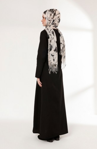 Black Hijab Dress 3092-03