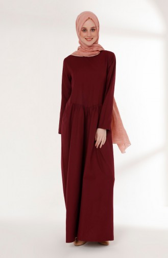 Plum Hijab Dress 3092-04