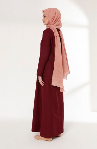 Plum Hijab Dress 3092-04