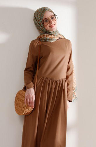Pocket Pleated Dress 3092-06 Camel 3092-06
