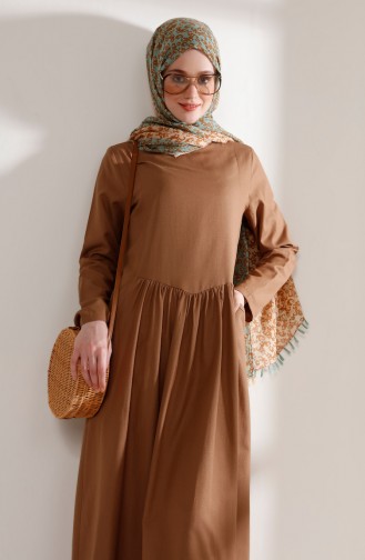Pocket Pleated Dress 3092-06 Camel 3092-06