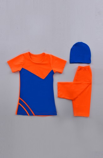 Orange Swimsuit Hijab 0112-04