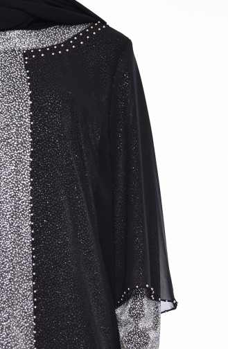 Large Size Suit Looking Tunic 2219-01 Black 2219-01