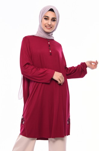 Embroidered Tunic 50556-01 Plum 50556-01