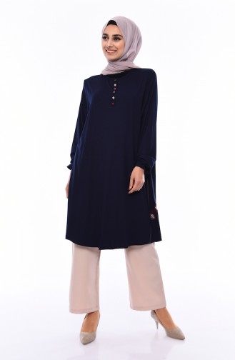 Embroidered Tunic 50556-05 Navy 50556-05