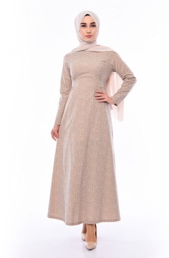 Mink Hijab Dress 1182-05