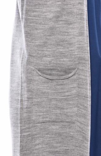 Knitwear Pocket Vest 4121-21 Gray 4121-21