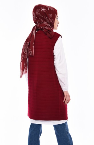 Knitwear Pocket Vest 4125-13 Red 4125-13