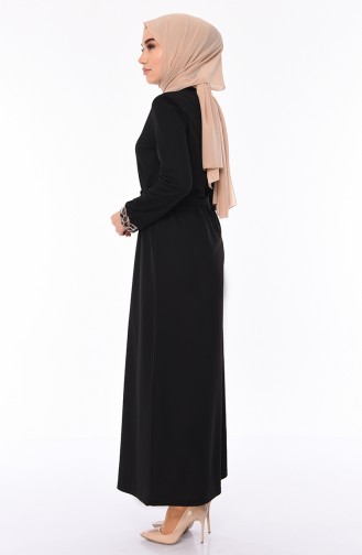 Belted Dress 4030-01 Black 4030-01