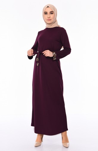 Belted Dress 4030-02 Plum 4030-02