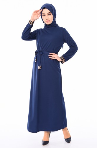 Kleid mit Band 4030-04 Indigo 4030-04